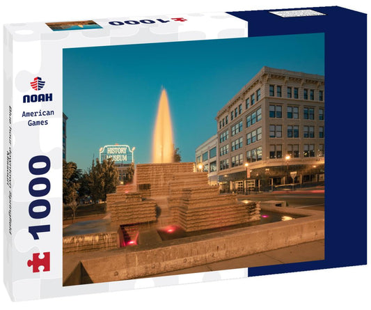 Noah Jigsaw Puzzle Blue hour downtown Springfield, Missouri 1000 pieces