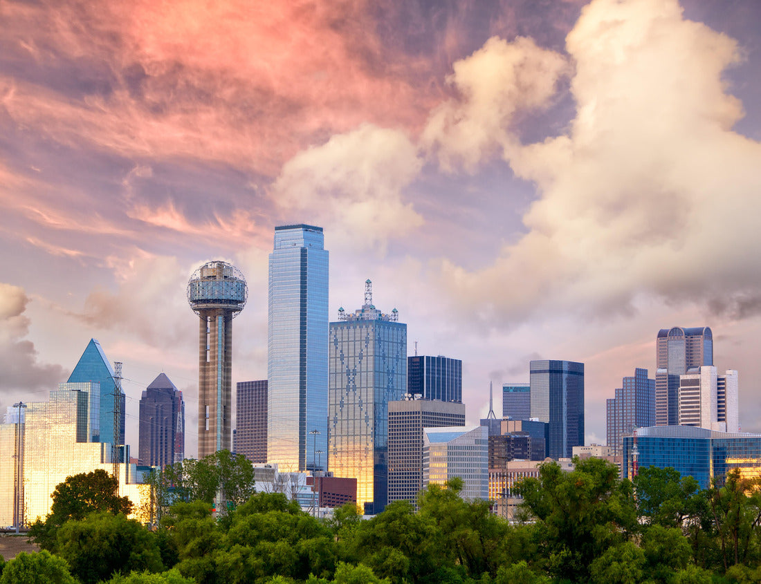 Noah Jigsaw Puzzle Dallas city skyline at sunset, Texas, USA 1000 pieces