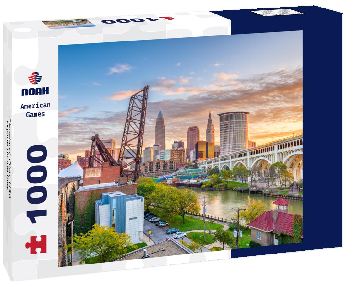 Noah Jigsaw Puzzle Cleveland, Ohio, USA skyline on the river 1000 pieces