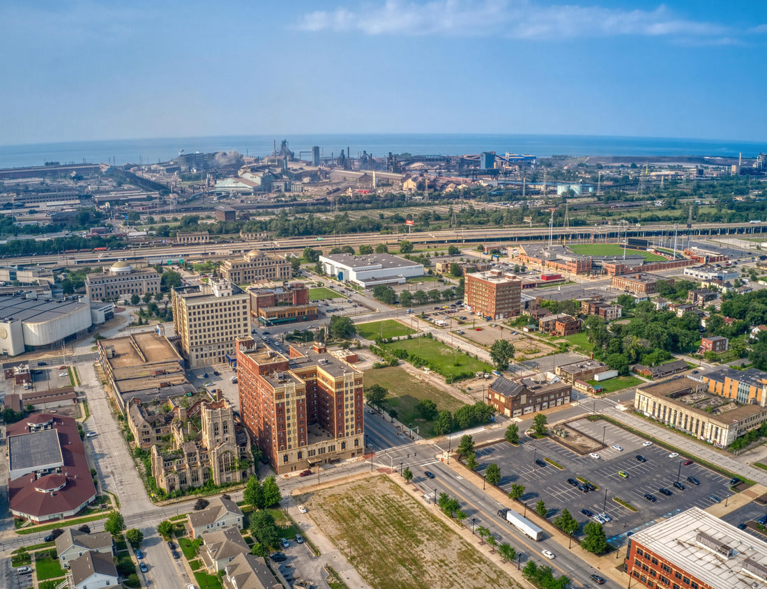 Noah Jigsaw Puzzle Downtown Gary, Indiana and its Steel Mill 1000 pieces