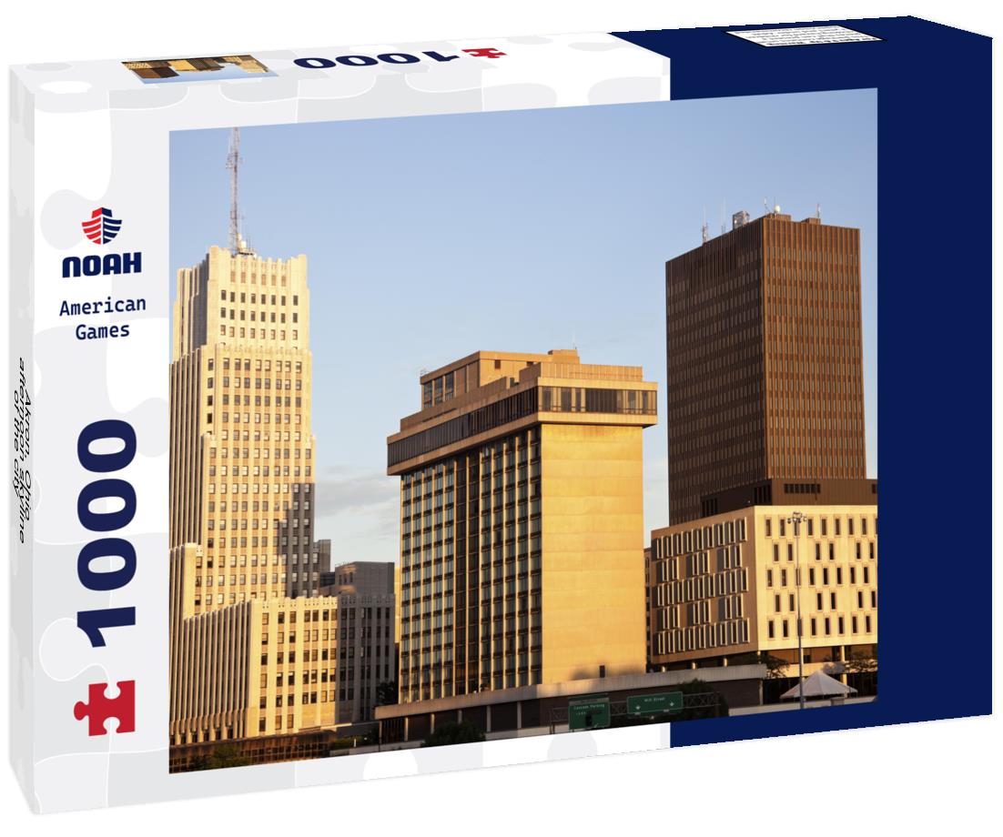 Noah Jigsaw Puzzle Akron, Ohio - afternoon skyline of the city 1000 pieces