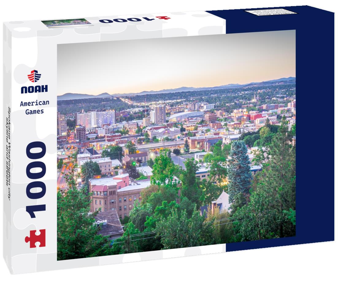 Noah Jigsaw Puzzle Spokane Washington city skyline and streets 1000 pieces