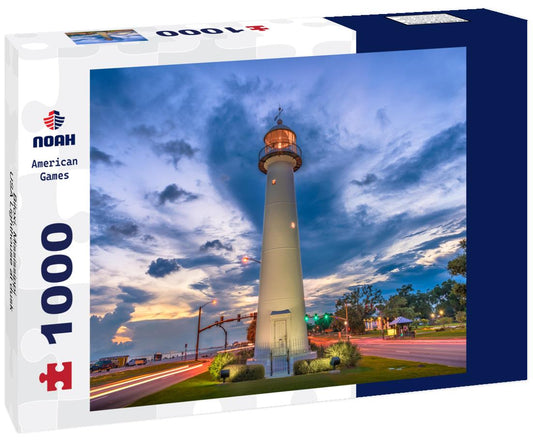Noah Jigsaw Puzzle Biloxi, Mississippi, USA Lighthouse at dusk 1000 pieces