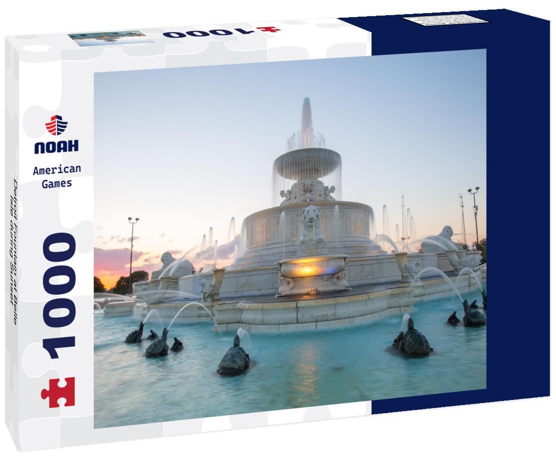 Noah Jigsaw Puzzle Detroit Fountain at Belle Isle during Sunset 1000 pieces