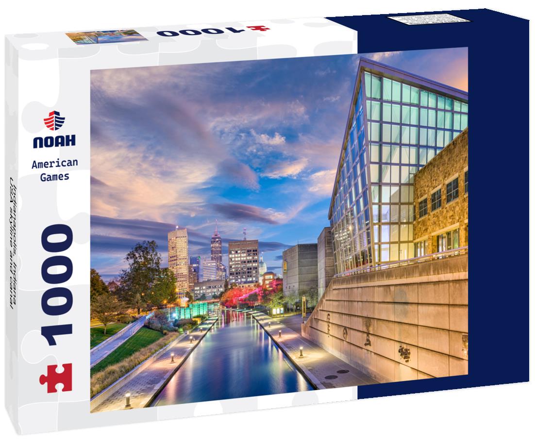 Noah Jigsaw Puzzle Indianapolis, Indiana, USA skyline and canal 1000 pieces