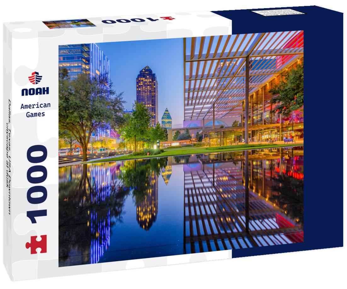 Noah Jigsaw Puzzle Dallas, Texas, USA Downtown cityscape at dusk 1000 pieces