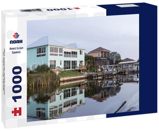 Noah Jigsaw Puzzle Blue summer beach house on Cape Coral, Florida 1000 pieces