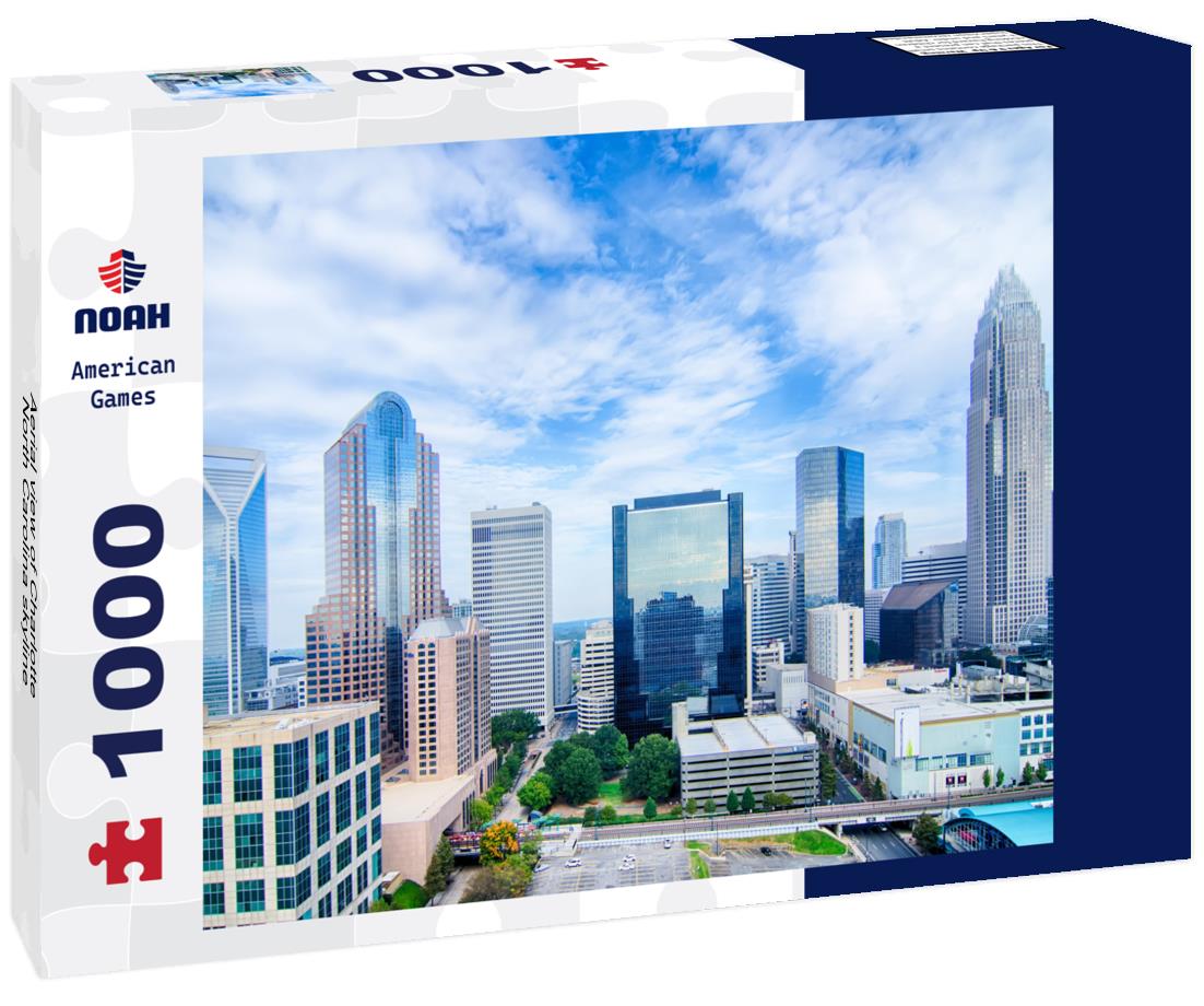 Noah Jigsaw Puzzle Aerial view of Charlotte North Carolina skyline 1000 pieces