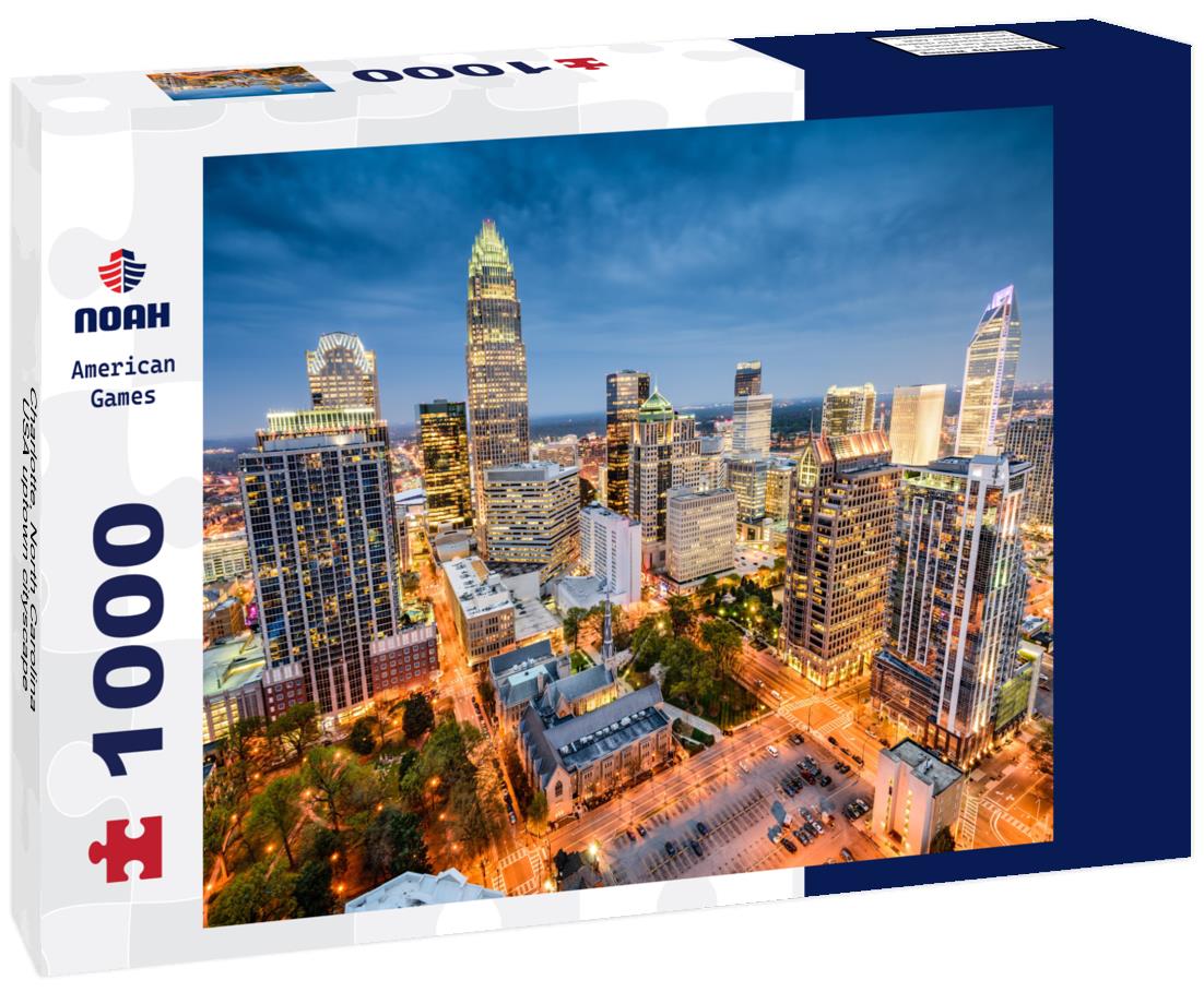 Noah Jigsaw Puzzle Charlotte, North Carolina, USA uptown cityscape 1000 pieces