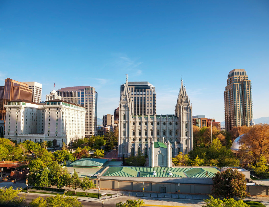 Noah Jigsaw Puzzle Salt Lake City panoramic overview in the evening 1000 pieces