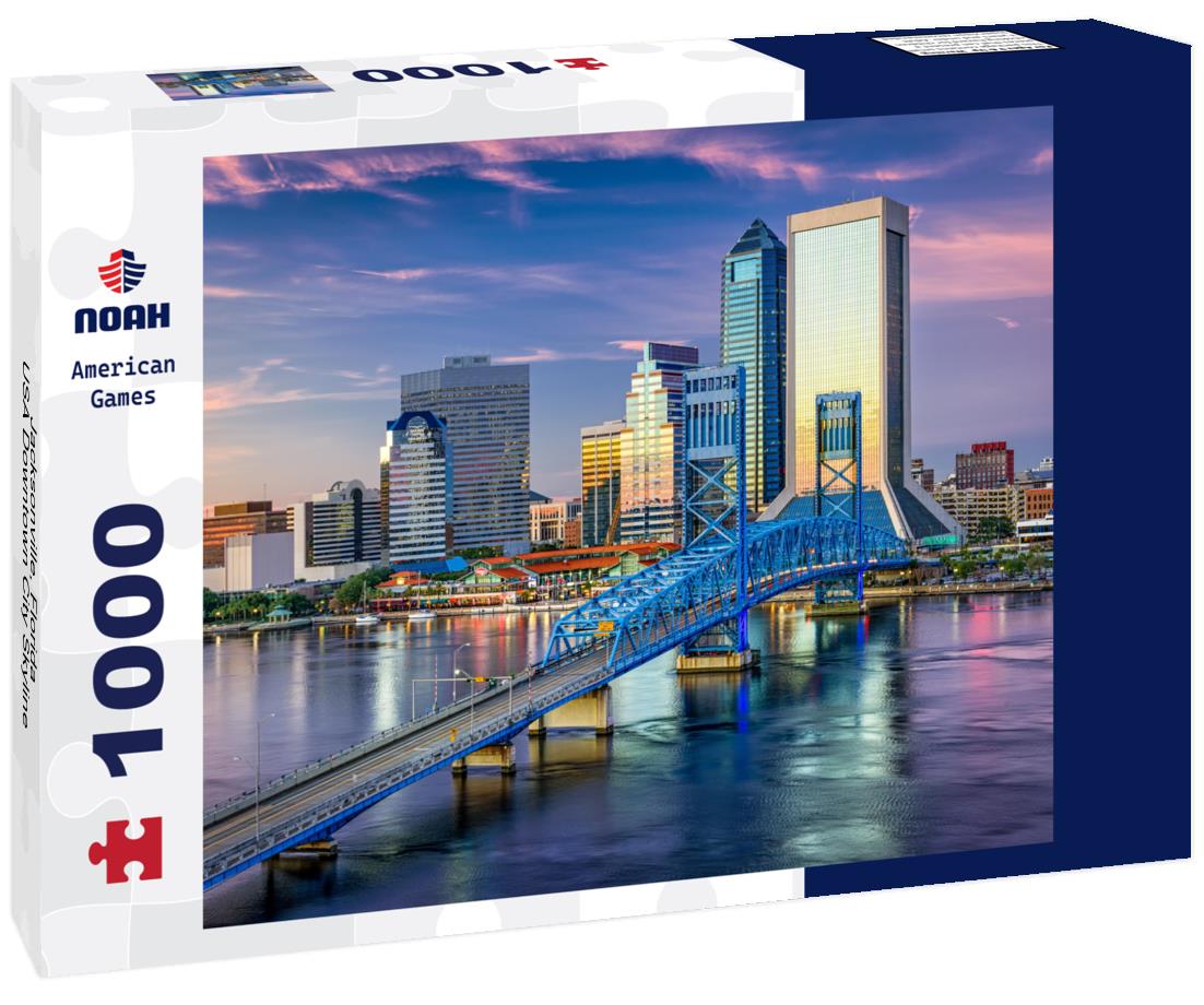 Noah Jigsaw Puzzle Jacksonville, Florida, USA Downtown City Skyline 1000 pieces