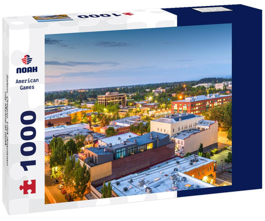 Noah Jigsaw Puzzle Salem, Oregon, USA downtown city skyline at dusk 1000 pieces