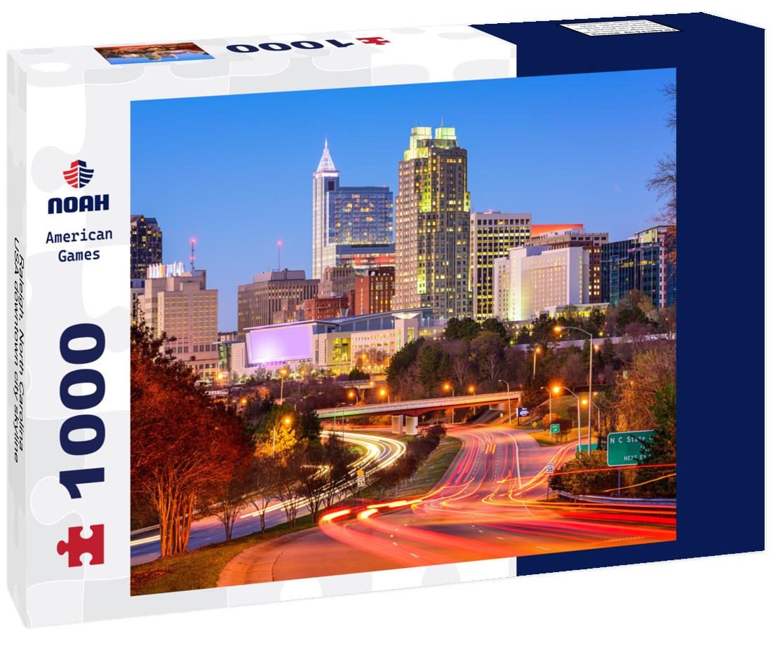 Noah Jigsaw Puzzle Raleigh, North Carolina, USA downtown city skyline 1000 pieces