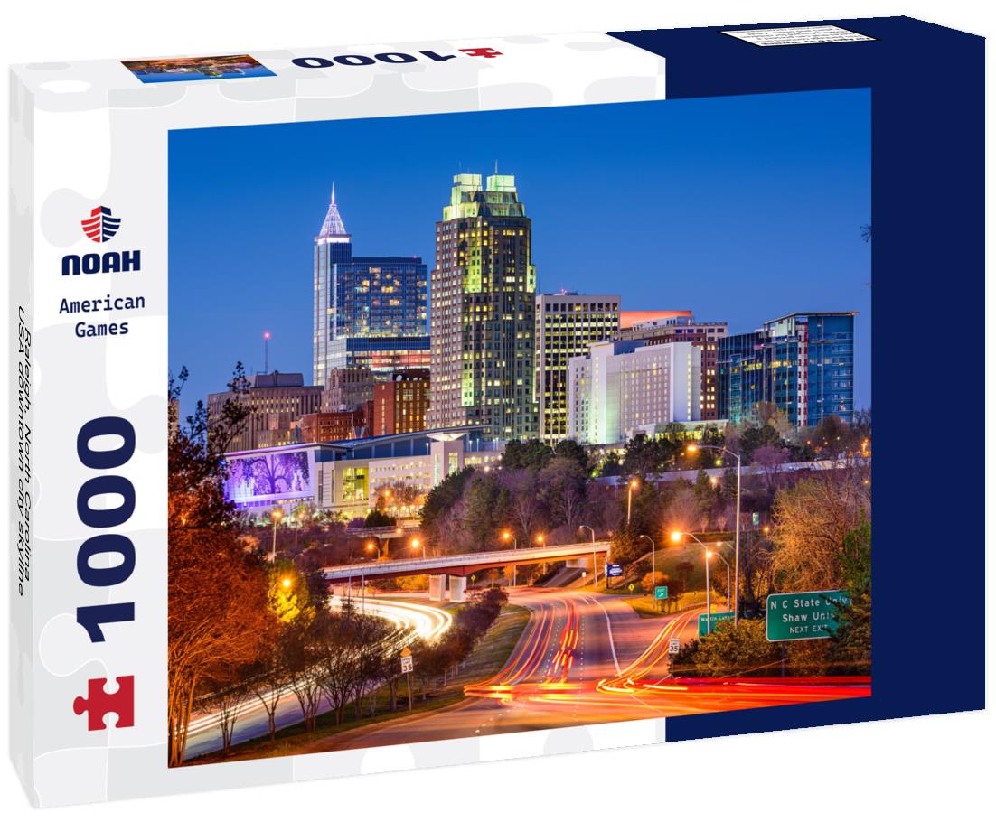 Noah Jigsaw Puzzle Raleigh, North Carolina, USA downtown city skyline 1000 pieces