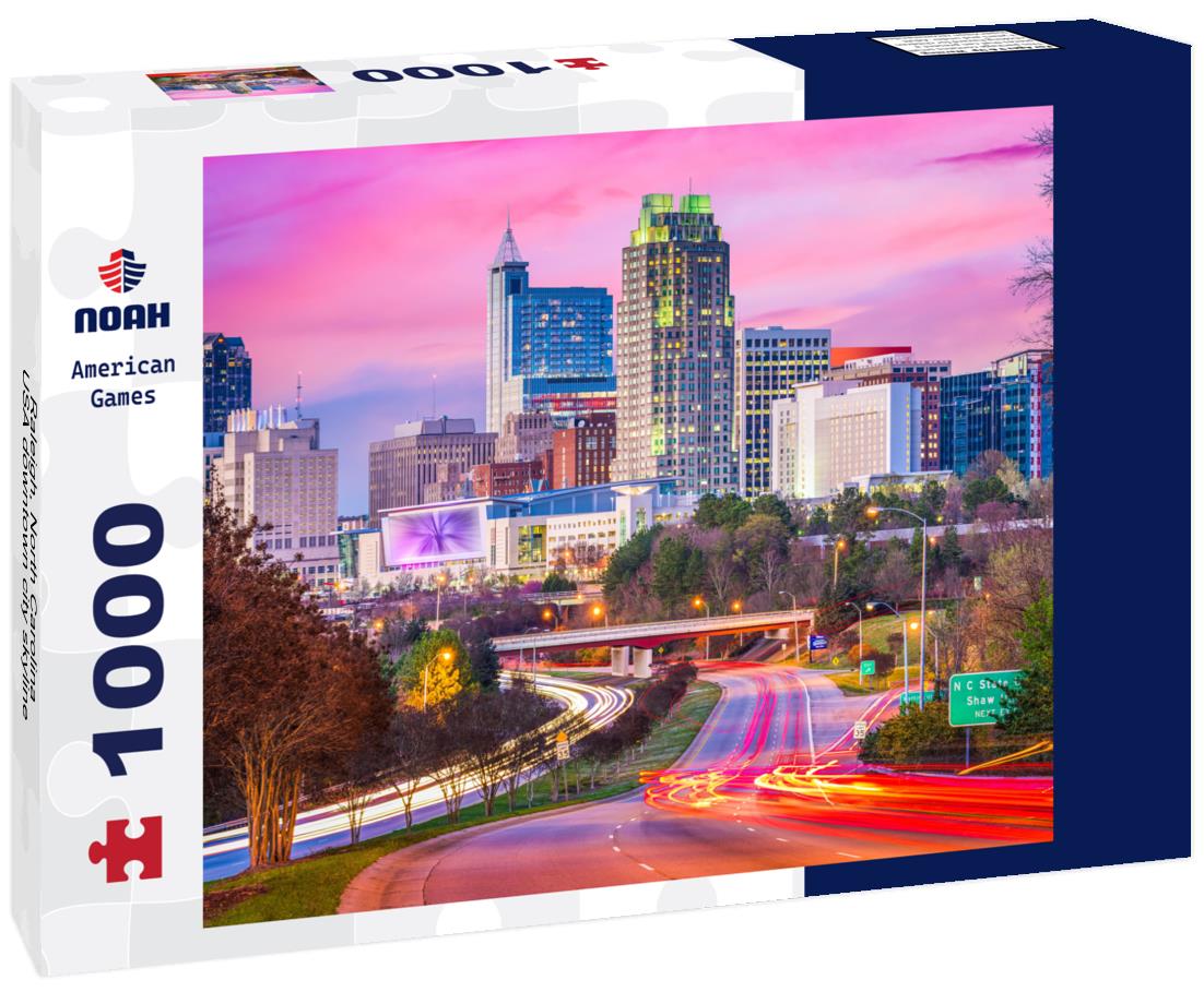 Noah Jigsaw Puzzle Raleigh, North Carolina, USA downtown city skyline 1000 pieces