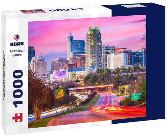 Noah Jigsaw Puzzle Raleigh, North Carolina, USA downtown city skyline 1000 pieces