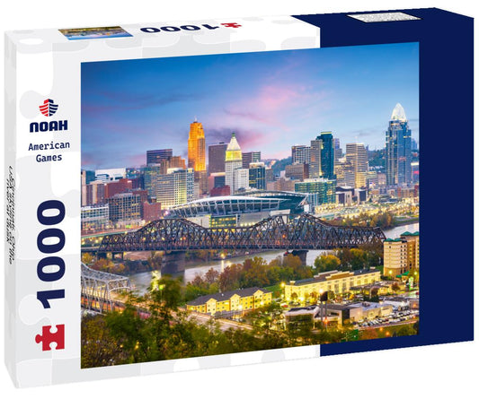 Noah Jigsaw Puzzle Cincinnati, Ohio, USA skyline on the river at dusk 1000 pieces