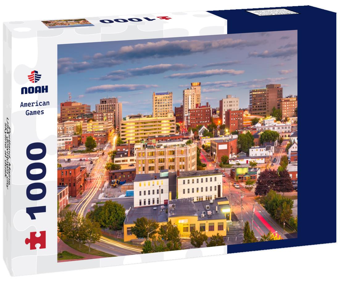Noah Jigsaw Puzzle Portland, Maine, USA downtown city skyline at dusk 1000 pieces