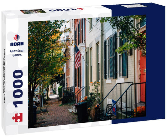 Noah Jigsaw Puzzle Brick row houses in Old Town, Alexandria, Virginia 1000 pieces