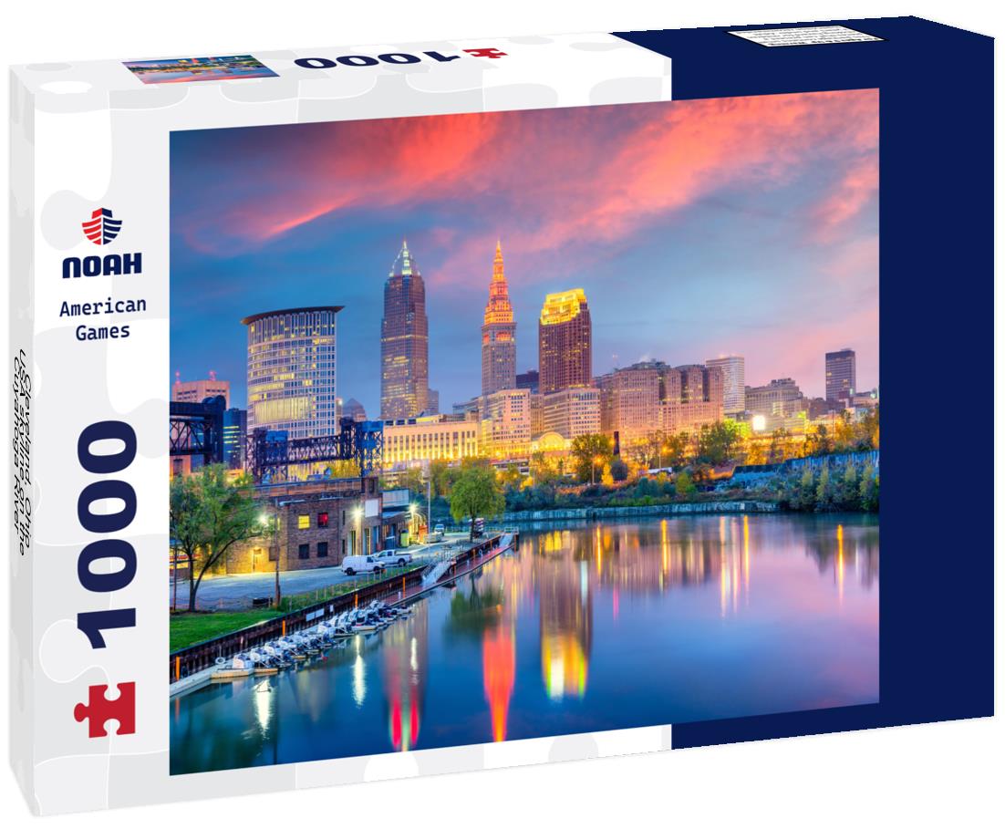 Noah Jigsaw Puzzle Cleveland, Ohio, USA skyline on the Cuyahoga River 1000 pieces