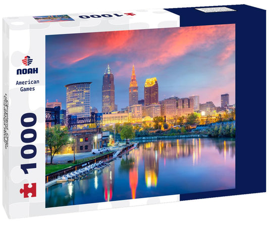 Noah Jigsaw Puzzle Cleveland, Ohio, USA skyline on the Cuyahoga River 1000 pieces