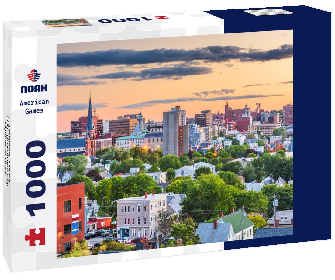 Noah Jigsaw Puzzle Portland, Maine, USA downtown city skyline at dusk 1000 pieces