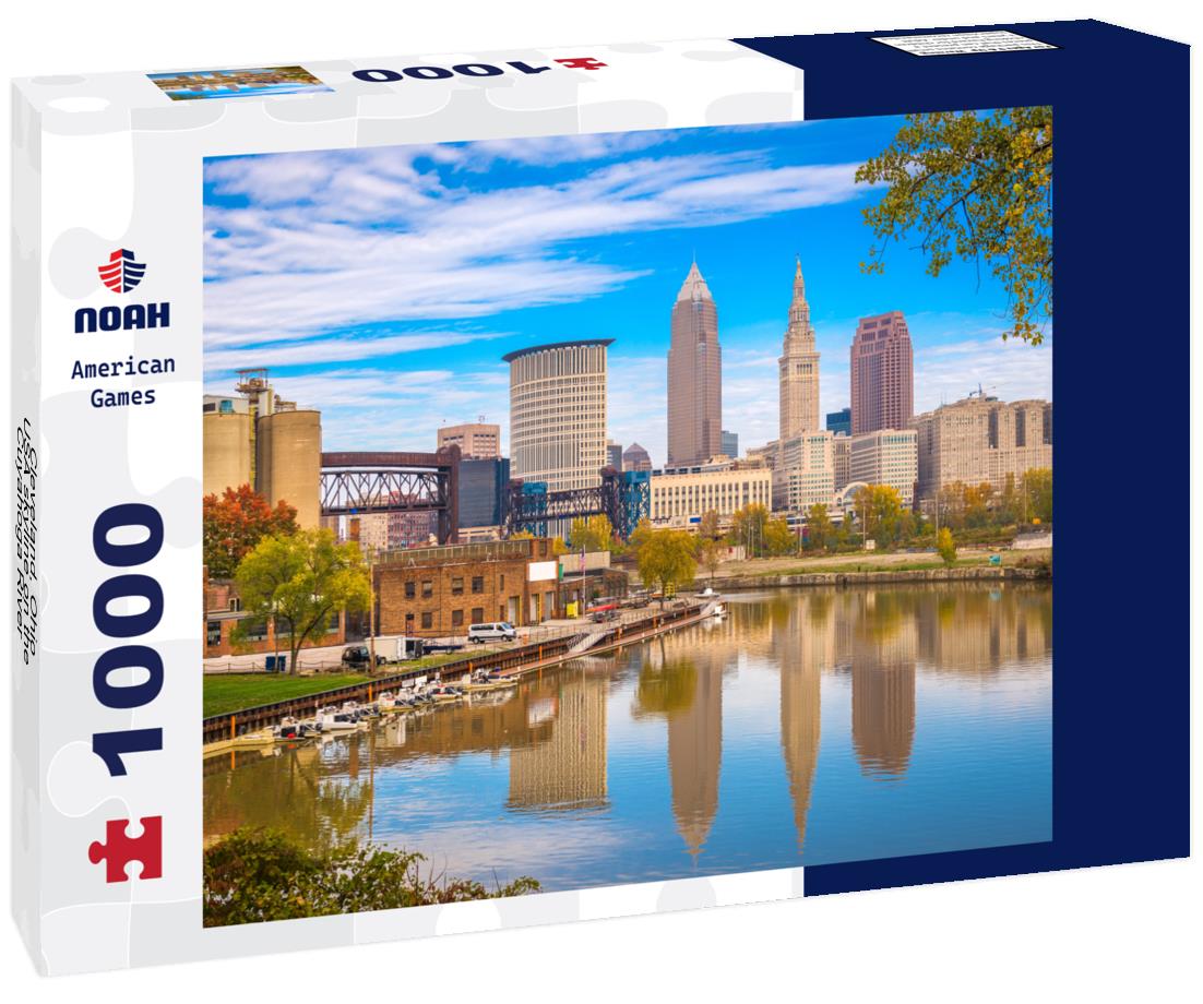 Noah Jigsaw Puzzle Cleveland, Ohio, USA skyline on the Cuyahoga River 1000 pieces