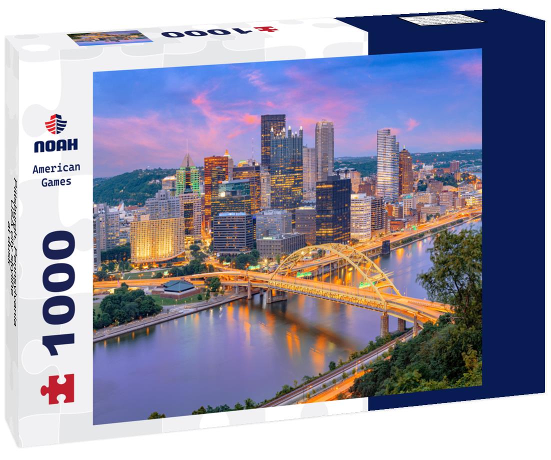 Noah Jigsaw Puzzle Pittsburgh, Pennsylvania, USA city skyline at dusk 1000 pieces