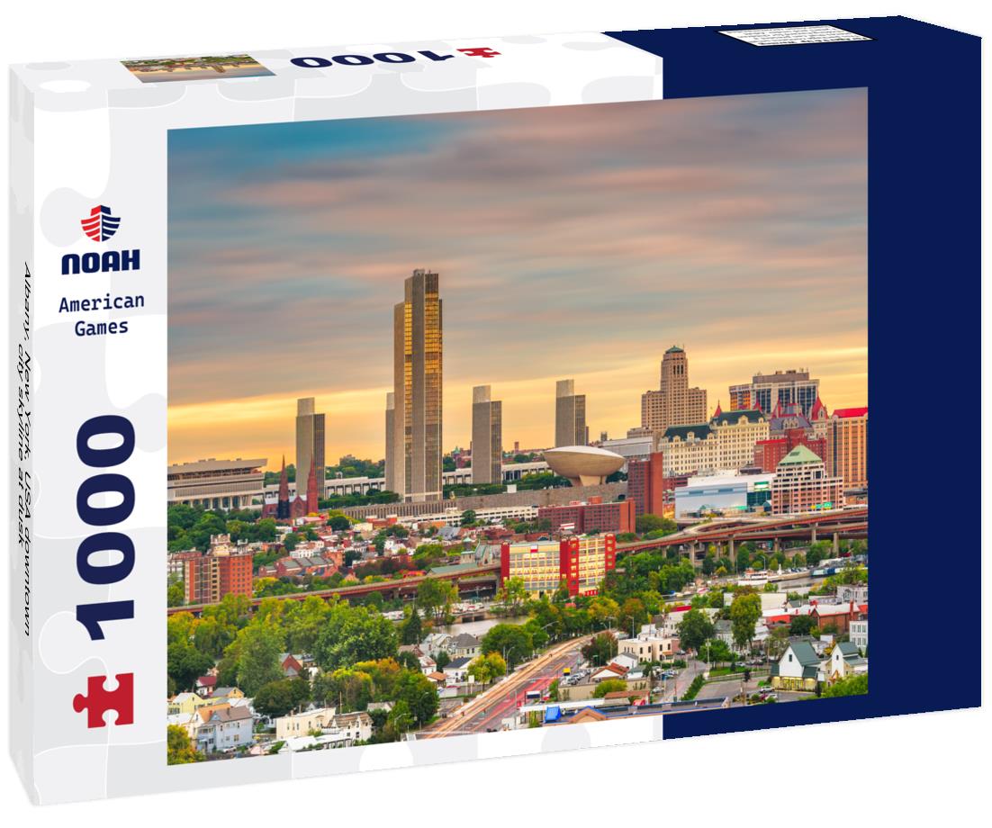 Noah Jigsaw Puzzle Albany, New York, USA downtown city skyline at dusk 1000 pieces