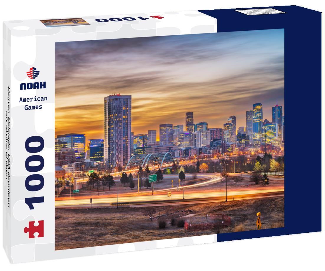 Noah Jigsaw Puzzle Denver, Colorado, USA downtown city skyline at dawn 1000 pieces