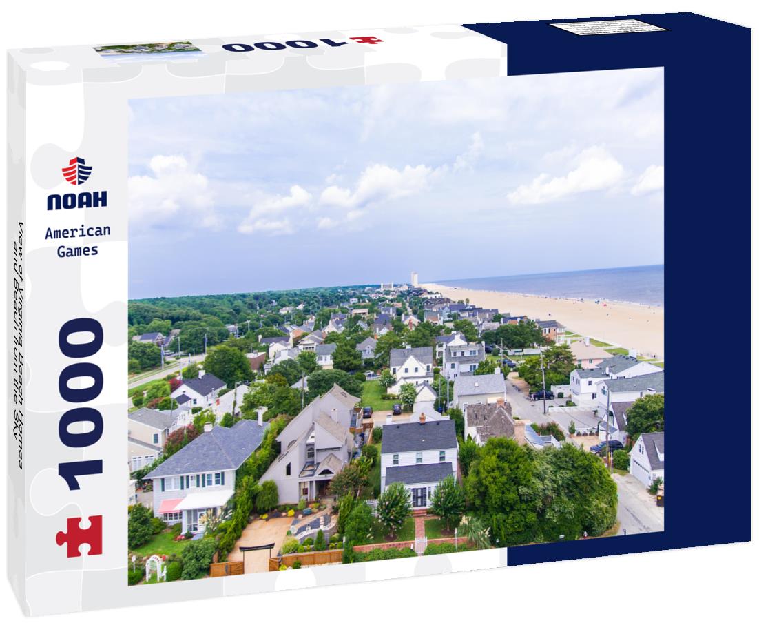 Noah Jigsaw Puzzle View of Virginia Beach Homes and Beach from the Sky 1000 pieces