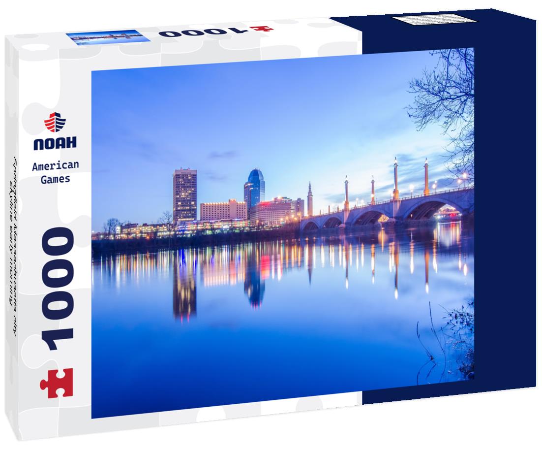 Noah Jigsaw Puzzle Springfield Massachusetts city skyline early morning 1000 pieces