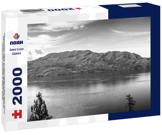 Noah Jigsaw Puzzle Panoramic View of Okanagan Lake from Knox Mountain Park located at Kelowna British Columbia Canada in black white 2000 pieces