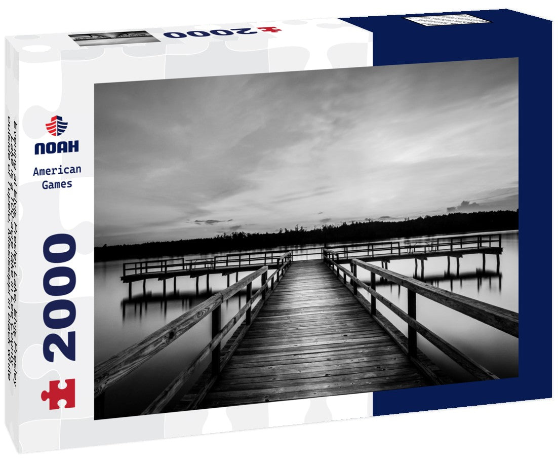 Noah Jigsaw Puzzle Evening at Elvis Presley Lake. Elvis Presley Lake is a 100-acre lake in Lee County, outside of Tupelo, Mississippi in black white 2000 pieces