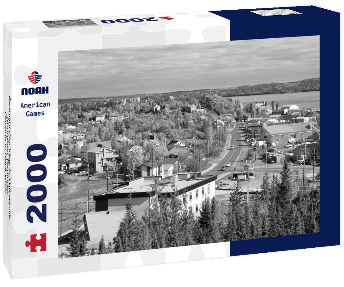 Beautiful City View in Yellowknife, Northwest Territories, Canada 2000pc PuzzleBlack and White