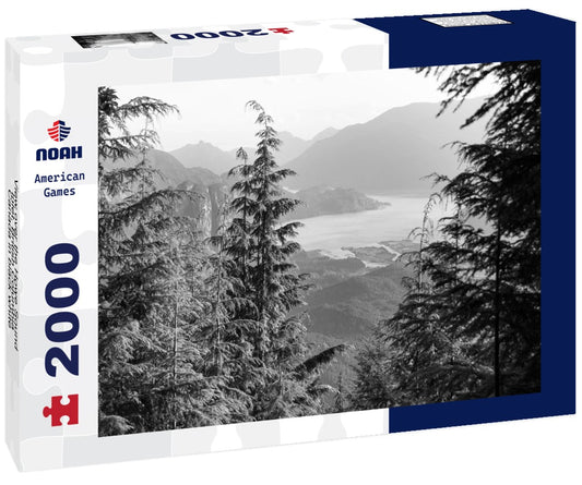 Noah Jigsaw Puzzle View over the Howe Sound Inlet, British Columbia, Canada in black white 2000 pieces