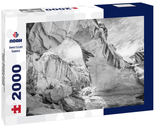Noah Jigsaw Puzzle Hickman Bridge at Capitol Reef National Park, Utah in black white 2000 pieces