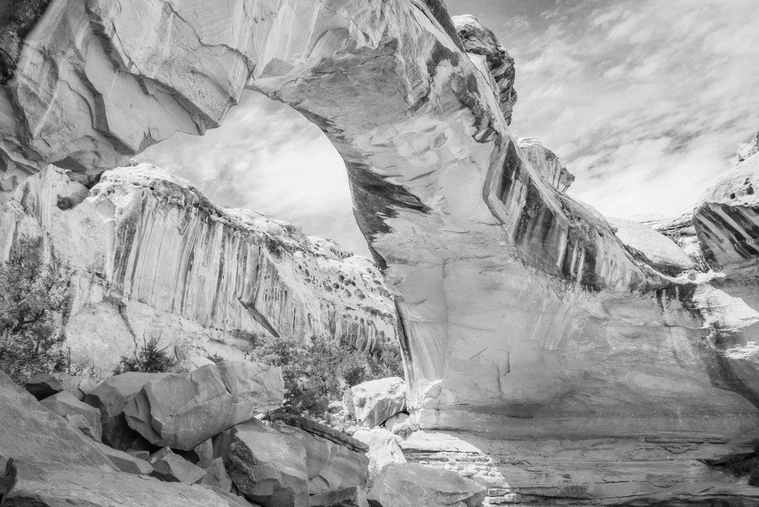 Noah Jigsaw Puzzle Hickman Bridge at Capitol Reef National Park, Utah in black white 2000 pieces