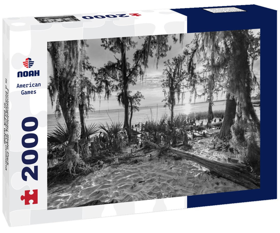 Fontainebleau State Park is a beautiful park in Louisiana 2000pc PuzzleBlack and White