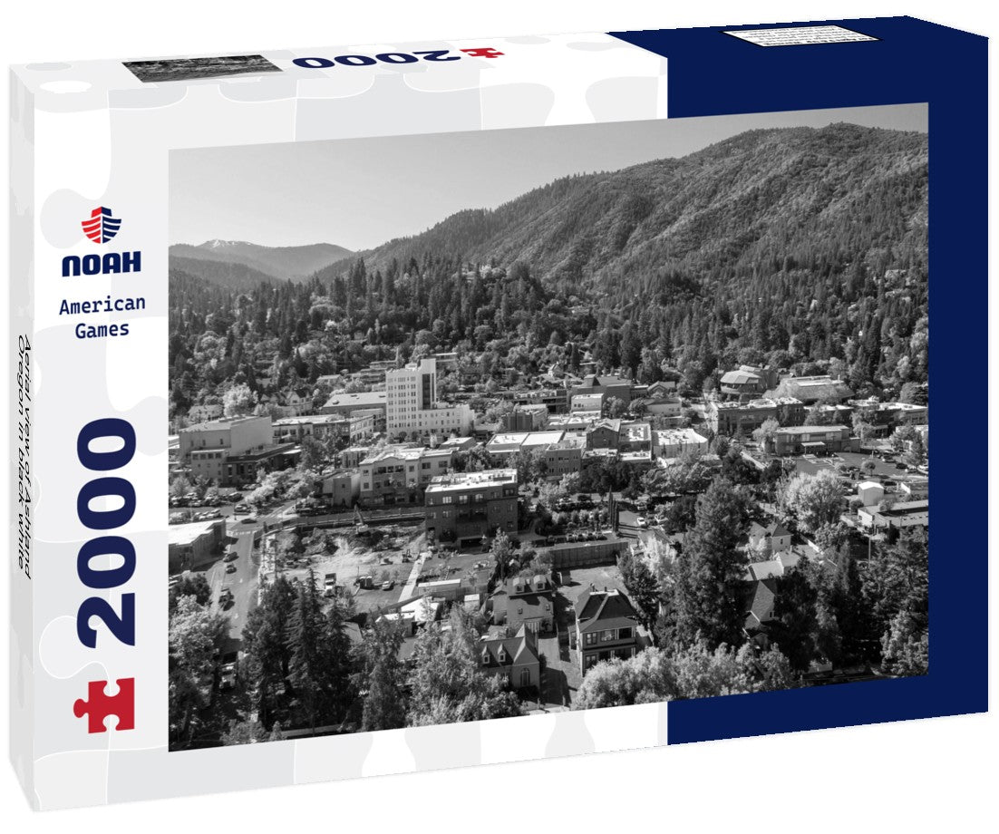 Aerial view of Ashland, Oregon 2000pc PuzzleBlack and White
