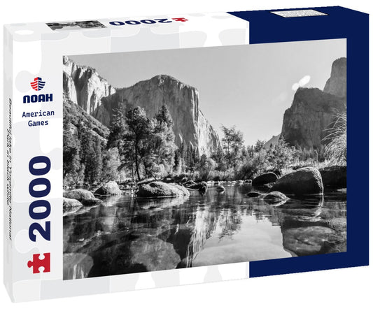 Noah Jigsaw Puzzle Beautiful lake in Yosemite National Park in black white 2000 pieces