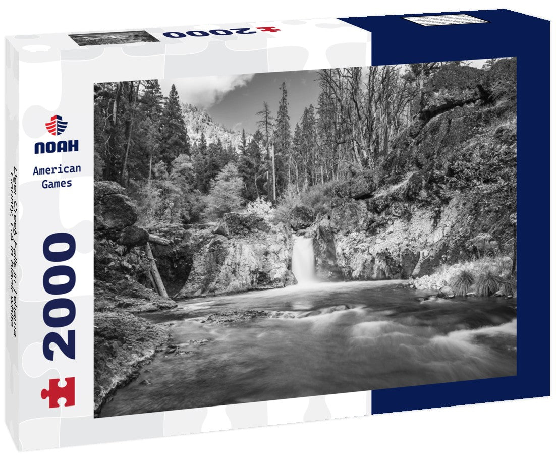 Deer Creek Falls in Tehama County, CA 2000pc PuzzleBlack and White