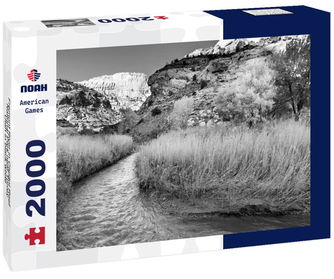 Noah Jigsaw Puzzle Fremont River in Capitol Reef National Park near Torrey, Utah in black white 2000 pieces