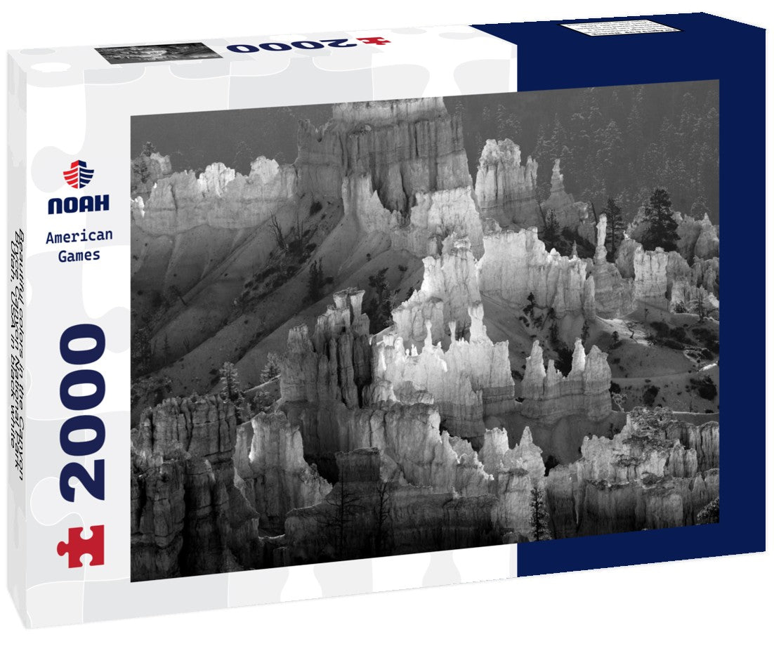 Noah Jigsaw Puzzle Beautiful colors in the Canyon, Bryce Canyon National Park, Utah, USA in black white 2000 pieces