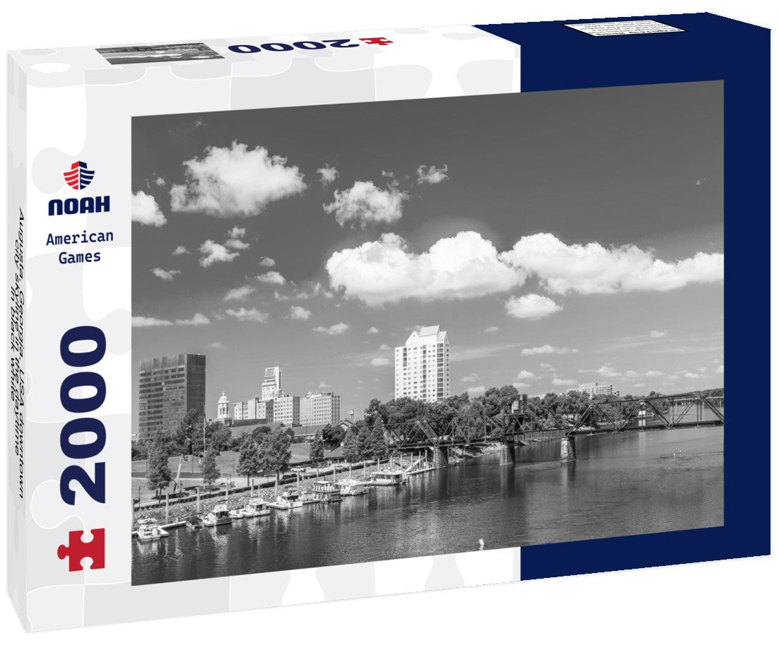 Noah Jigsaw Puzzle Augusta, Georgia, USA downtown city skyline in the daytime in black white 2000 pieces