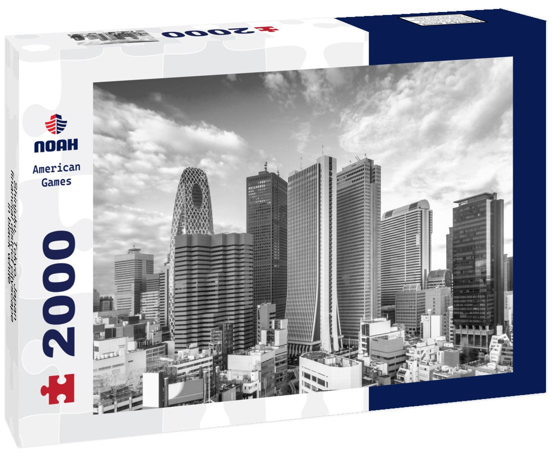 Shinjuku, Tokyo, Japan financial district cityscape 2000pc PuzzleBlack and White