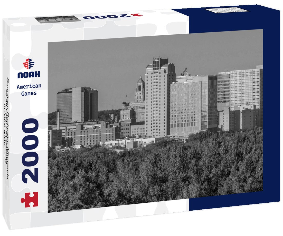 Downtown Rochester, MInnesota on an Early Fall Morning 2000pc PuzzleBlack and White