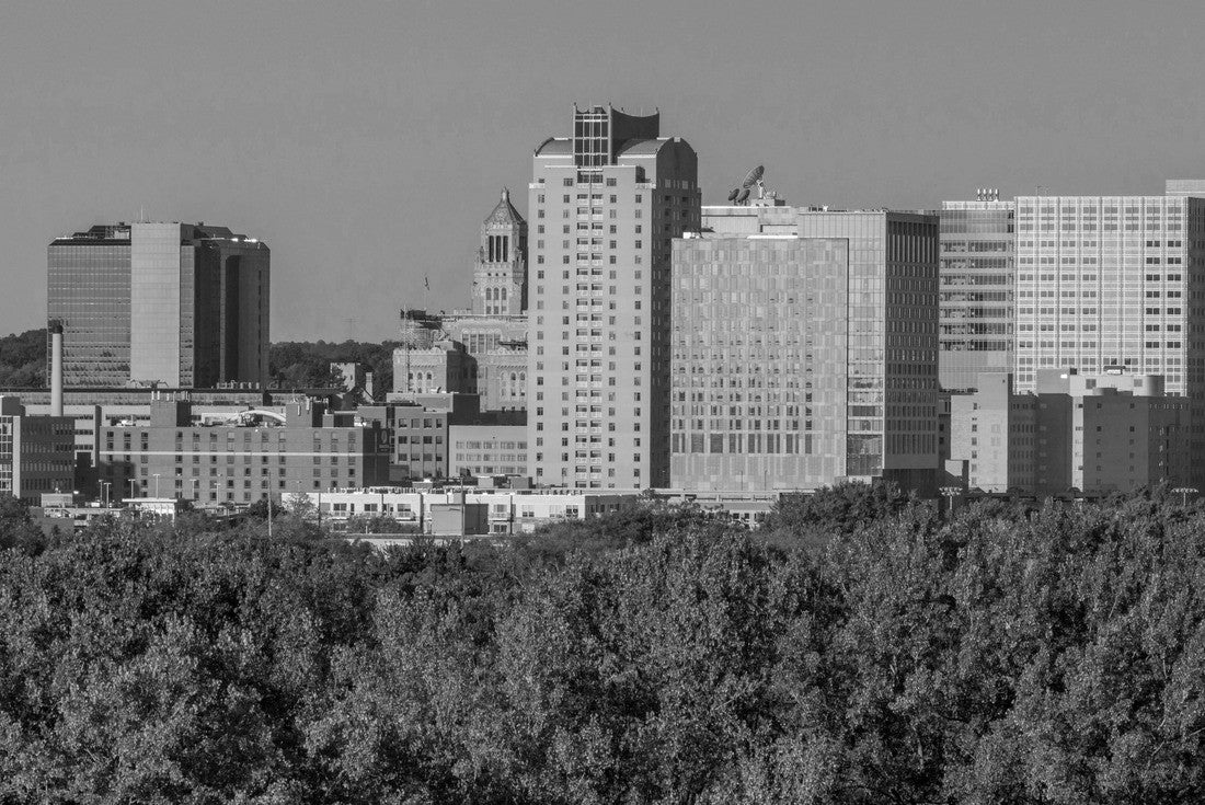 Downtown Rochester, MInnesota on an Early Fall Morning 2000pc PuzzleBlack and White