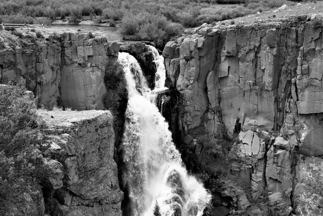 North Clear Creek Falls. Hinsdale County, Colorado 2000pc PuzzleBlack and White