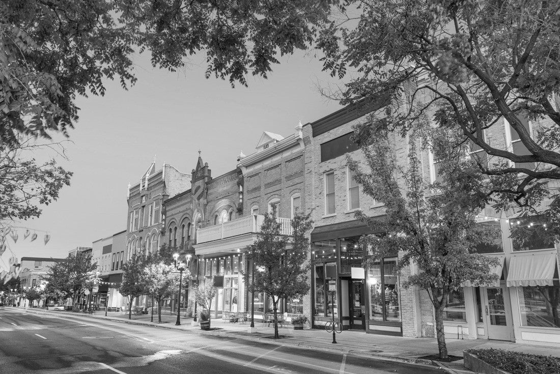 Provo, Utah, USA center in Center Street at dusk 2000pc PuzzleBlack and White